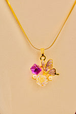 Load image into Gallery viewer, Violet Butterfly Pendant Necklace
