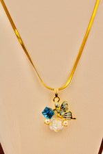 Load image into Gallery viewer, Rosa Blue Butterfly Pendant Necklace
