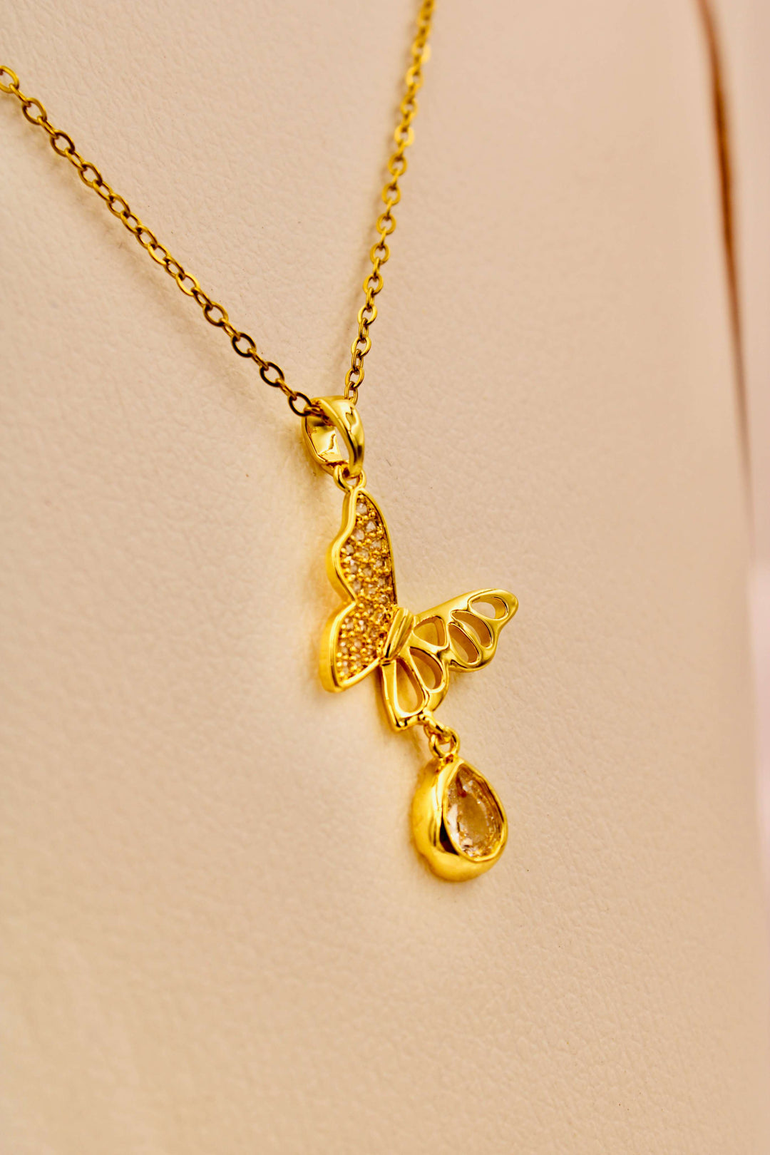 Aurora Butterfly Pendant Necklace