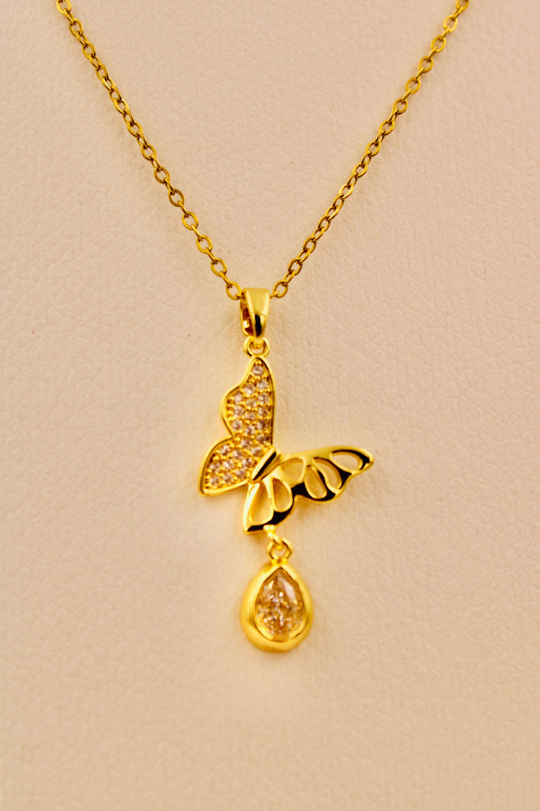 Aurora Butterfly Pendant Necklace