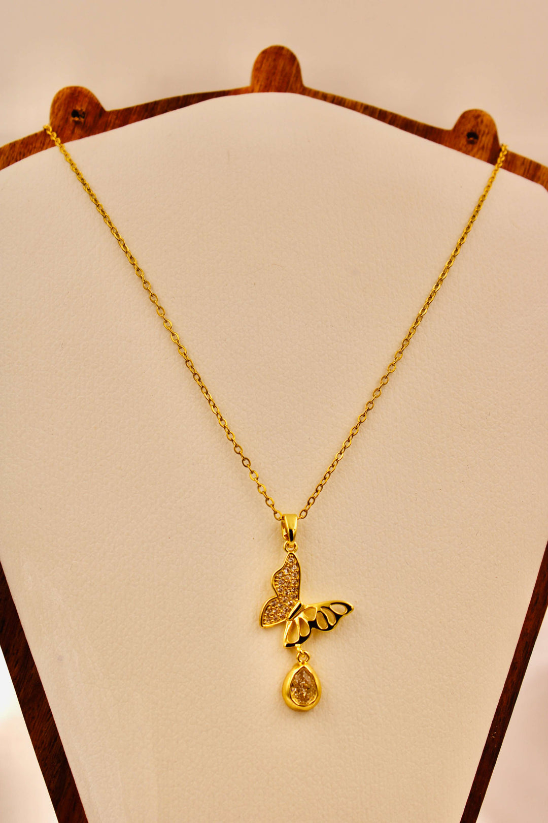 Aurora Butterfly Pendant Necklace