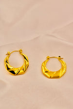 Load image into Gallery viewer, Aurum Twist Hoop Earrings
