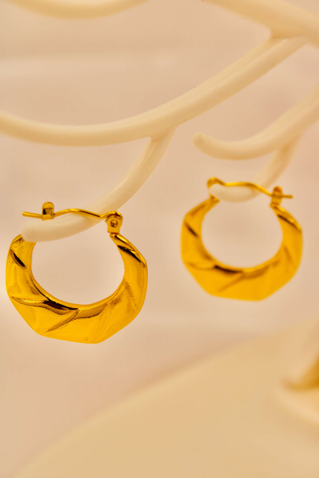 Aurum Twist Hoop Earrings