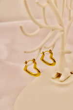 Load image into Gallery viewer, Sweetheart Gold Hoops
