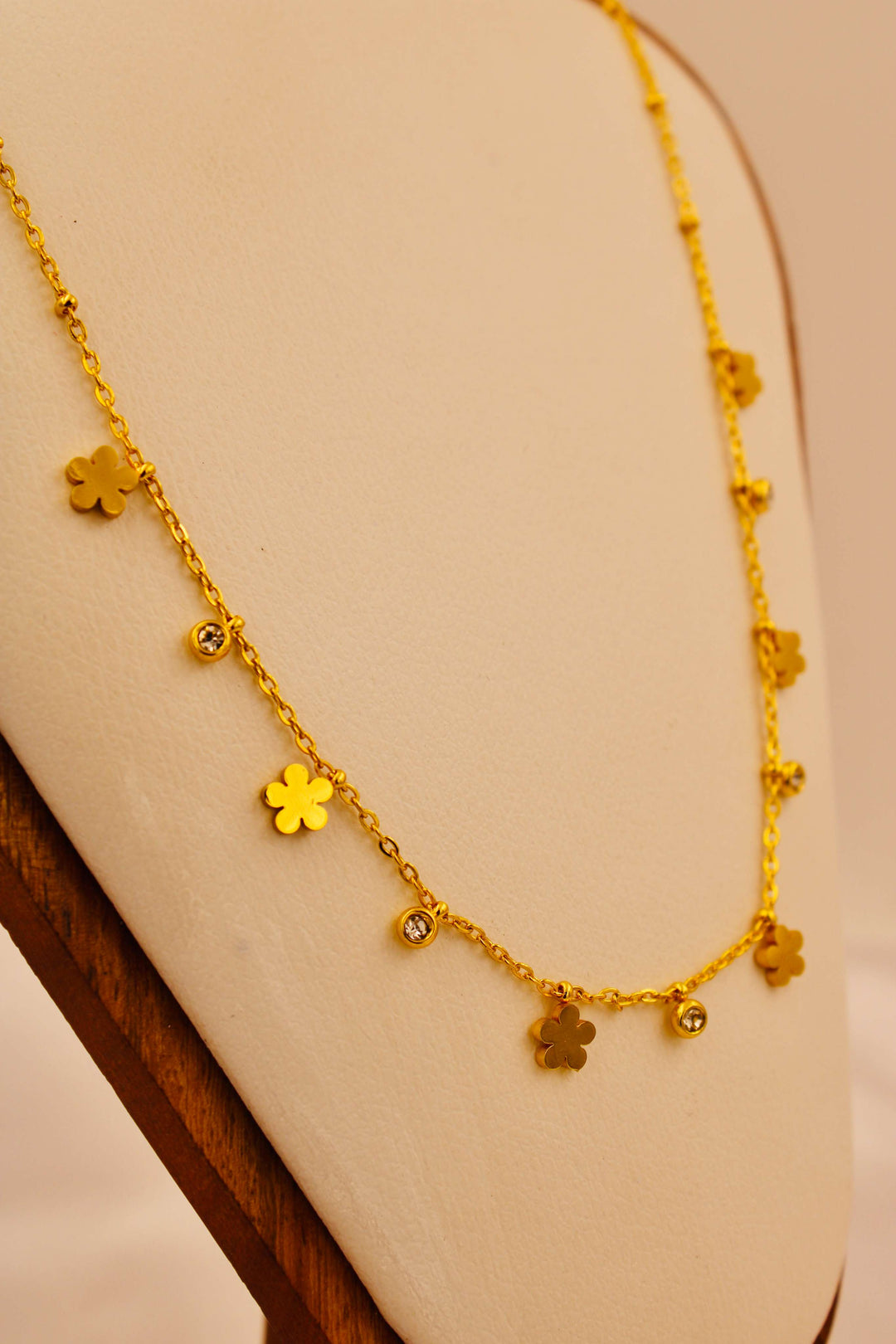 Golden Bloom Charm Necklace