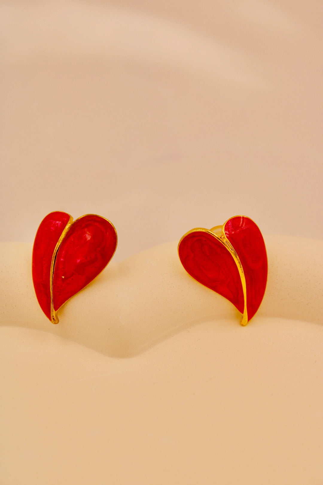 Enamel Pink Petal Studs