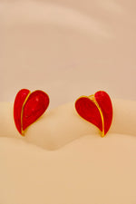 Load image into Gallery viewer, Enamel Pink Petal Studs
