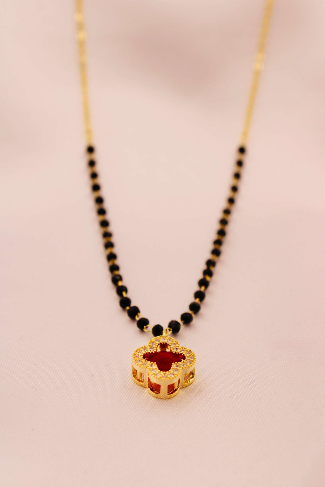 Ruby Clover Mangalsutra Choker