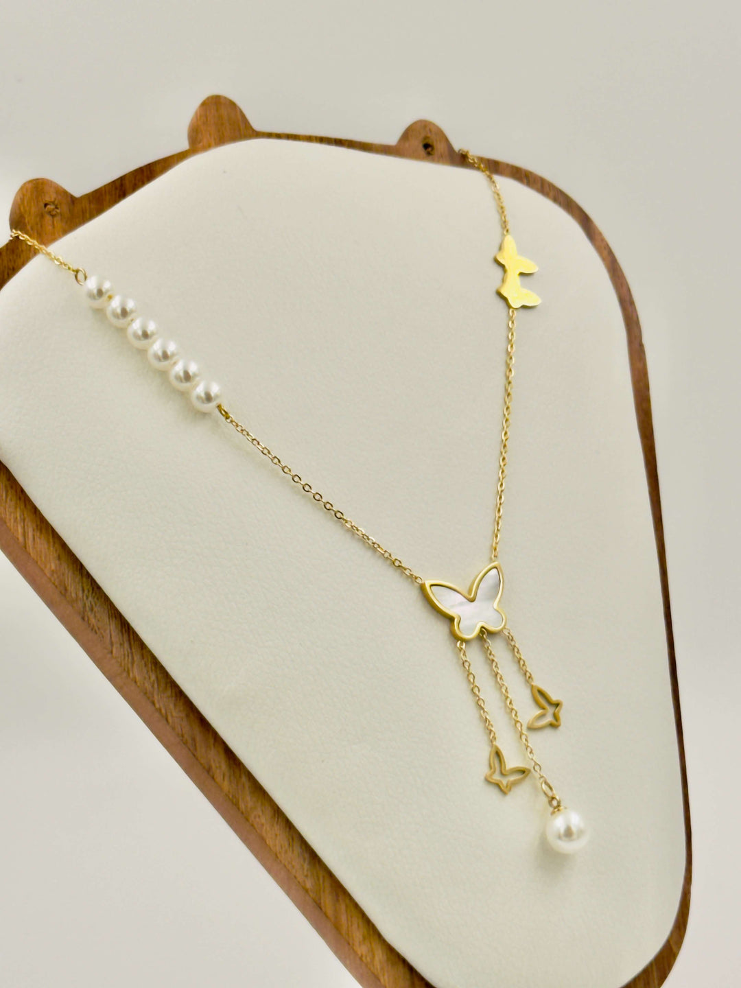 Celeste Butterfly Pearl Necklace