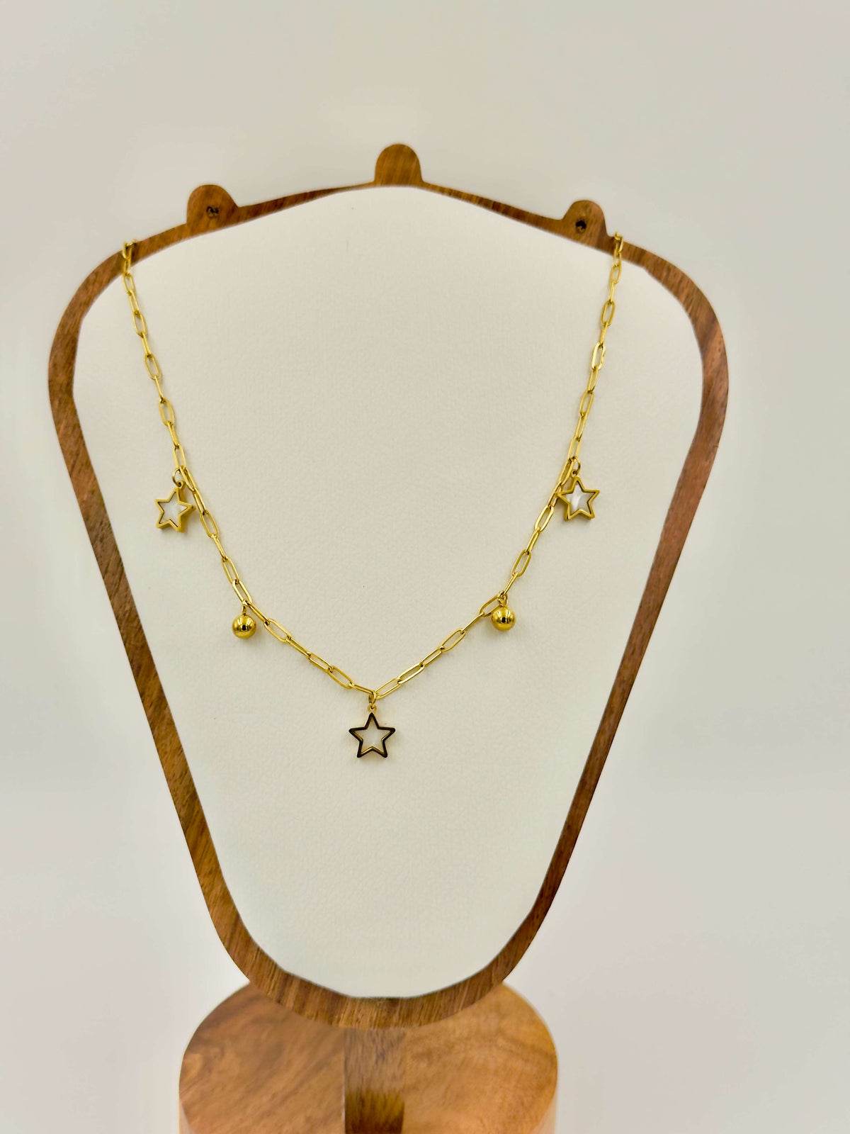 Urban white star charm necklace