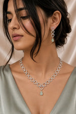 Load image into Gallery viewer, Linked Hearts Mint Aqua Drop Set
