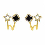 Load image into Gallery viewer, Ruvique Dual Charm Star &amp; Clover Stud Earrings
