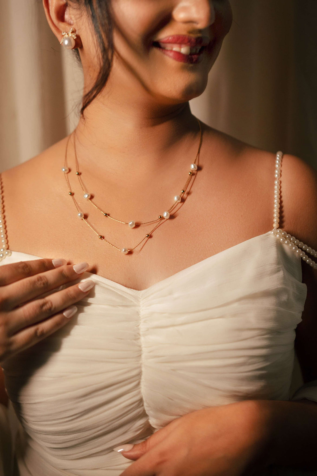 Elowen Pearl Cascade Necklace