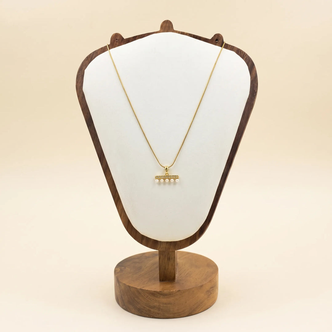 Pearl Bar Pendant Necklace
