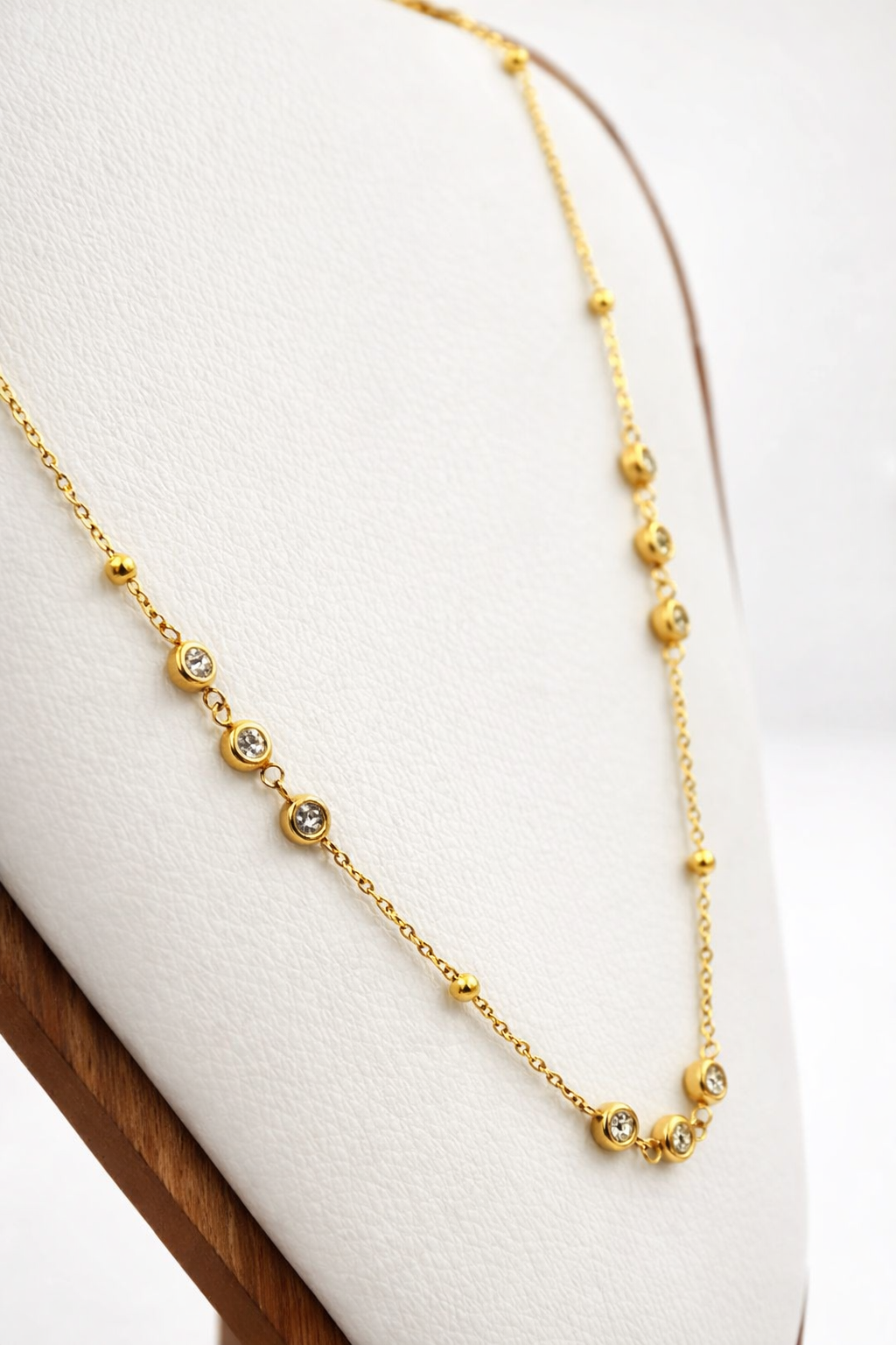Lunara Crystal Fall Chain Necklace